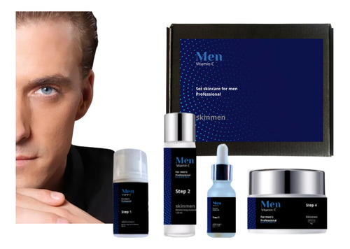 Skincare For Men Cuidado De La Piel Vitamina C Antiedad 4pzs