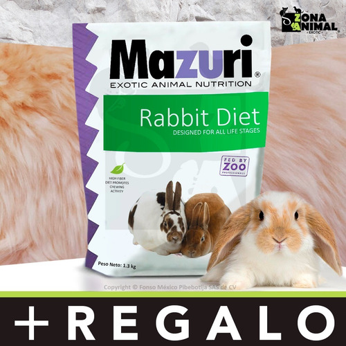 Alimento Mazuri Rabbit Diet Para Conejos 1,3 Kg