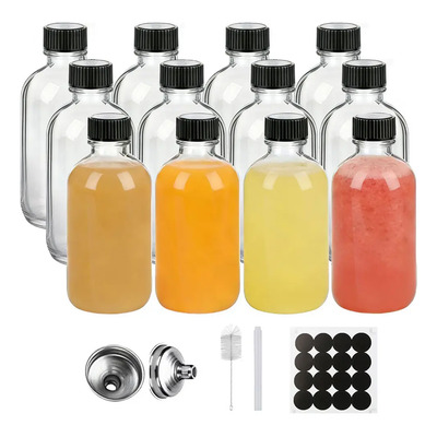 12 Frascos De Vidrio Con Tapa Mini Botellas Boston 60 Ml | MercadoLibre