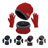 Juego De Tres Guantes For Gorro Y Bufanda Acolchados De Ter