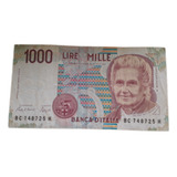 Billete Italia 1000 Lire Mille 1990