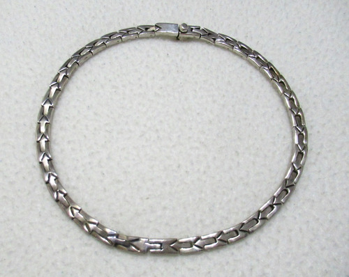 Collar Gargantilla Sólida Plata 925 Mexico 85,5gr C/ Flechas