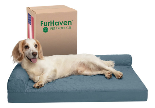 Furhaven - Cama Pinsonic Acolchada Para Perros Con Estampad.