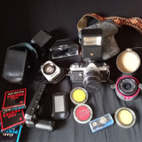 Equipo De Fotografía Analógico (pentax Mx + Accesorios)