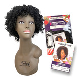 Peruca Lace Wig Cabelo Cacheado Afro Curta Fashion Line