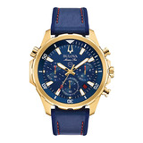 Relógio Bulova Masculino Star Marine Crono Dourado 97b168