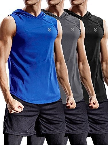 Neleus 3 Pack Workout Athletic Gym Muscle Tank Top Con