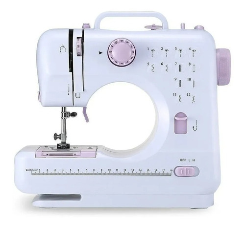 Maquina De Coser Mini Multifuncional Sm-505l Color Blanco