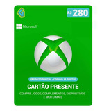 Gift Card Xbox Cartão Presente Microsoft Live R$ 280 Reais