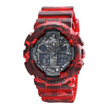 Reloj Para Hombre G-shock Ga_100cm_4 Rojo