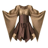 Disfraz Medieval Para Mujer Renaissance Flare Sleeve Corset