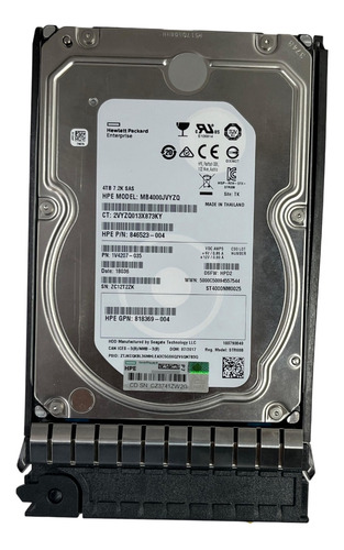 Hd Hp 4tb 7.2k 3,5 Sas 12gb (com Gaveta) 869728-001 818369-004 846523-004 @