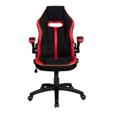 Cadeira Gamer Giratória Preta E Vermelha Pelegrin Pel-3011 Cor Preto E Vermelho Material Do Estofamento Tecido