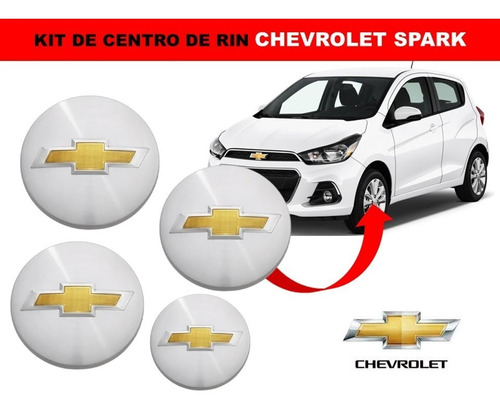 Kit De 4 Centros De Rin Chevrolet Spark 52 Mm