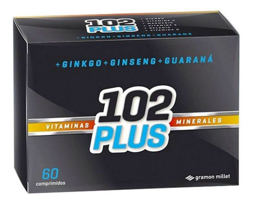 102 Plus Comprimidos X 60 Ginko Ginseng Guarana