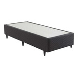 Base Cama Box Solteiro Herval Luiggi, 39x96x203 Cm, Grafite