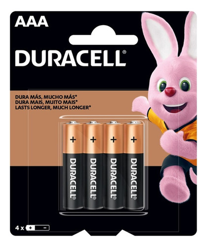 Pila Alcalina Duracell Aaa Blister 4 Unidades