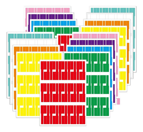 600 Etiquetas Coloridas For Cables, Etiquetas For Cables .