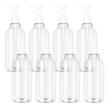 Set De Botellas Con Bomba Recargables Transparentes De 500 M