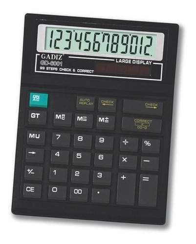 Calculadora 12 Digitos Pantalla Grande Negocio Verificadora