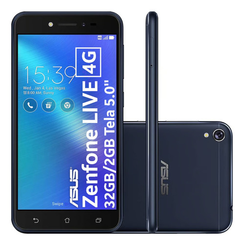 Asus Zenfone Live 32gb Câm.13mp Dual Bom P/ Whatsapp Preto