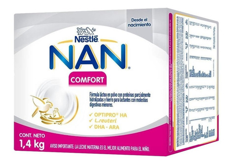 Leche De Fórmula En Polvo Nestlé Nan Comfort En Caja De 1.4kg - 0  A 12 Meses