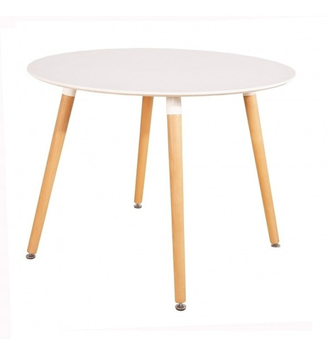 Mesa Eames Madera Redonda Laca Cocina Comedor- Alto Impacto 