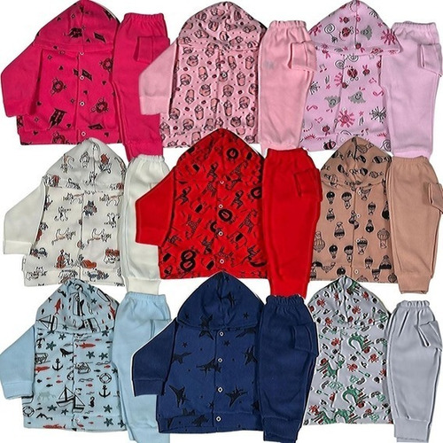 Kit 4 Conjunto Inverno Infantil Soft Roupa De Frio Menina