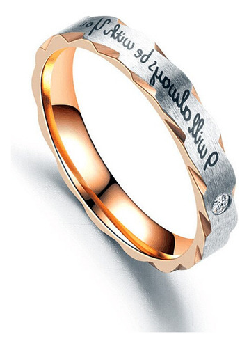 Anillo Para Pareja Con Texto Grabado «i Will Always Be With