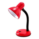 Luminária Mesa Abajur 35cm Articulada Flex Quarto Escritório Cor Da Cúpula Vermelho