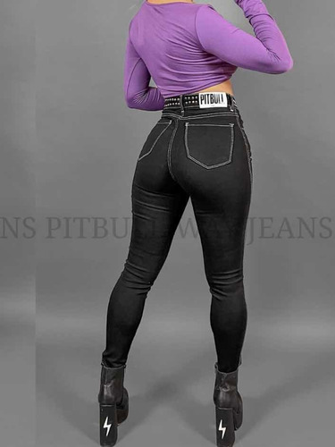 Jeans Pitbull Way Mujer Elastizado Tiro Alto 