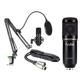 Kit Microfone Condensador Bm800 Plus Cabo Xlr / Xlr Waver