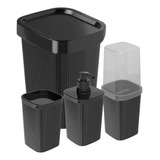 Kit 4 Acessórios Lavabo Banheiro Organizador Frisos Classic