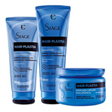 Kit Eudora Siàge Hair-plastia Shampoo Condicionador Máscara