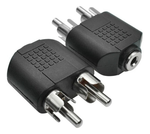 Adaptador De Audio Rca L Y R A Plug 3.5 Hembra Stereo