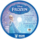Livro Kit 5 Em 1 Colorir Com Dvd Disney - Frozen