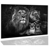 Quadro Decorativo Leão Família Quarto Sala Envio Imediato Já