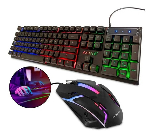 Pack Teclado + Mouse Kit Gamer Retroiluminado Led Rgb 