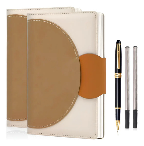 2pcs Cuadernos De Diario A5 Cuero Libreta Pasta Dura Notas | MercadoLibre