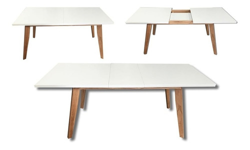 Mesa Extensible Comedor Madera Nordica Escandinava 1.20-1.60