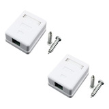 Sjzbin 2pcs Cat6 Rj45 Caja De Montaje En Superficie Blindada