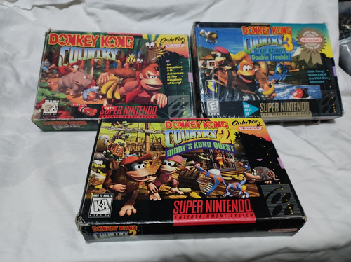 Snes Donkey Kong Country Colección En Caja 1 2 3 Nintendo 