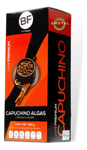 Cafe Gourmet Capuchino Black Fusión Organico  C/algas