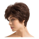 Elegantes Pelucas Cortas, Cabello Humano Para Mujer Con Fleq