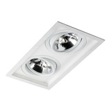 Spot Embutir Duplo Ar111 Recuado 1015/2 C/ Lamp. 12w 2700k