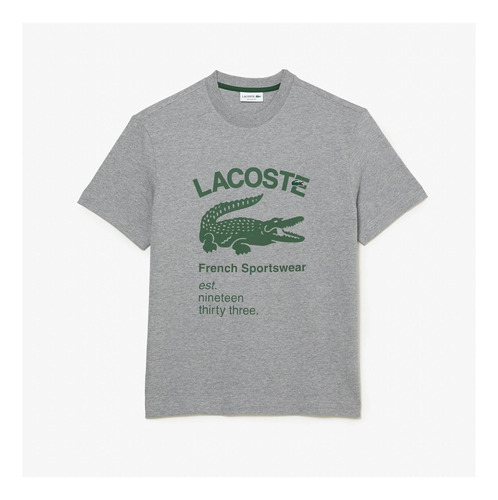 Playera Lacoste Grey Para Hombre