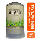 Desodorante 100% Mineral Piedra Alumbre Potassium Alum 60 G.