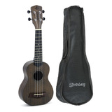 Ukulele Soprano Strinberg Elétrico Uk06s Tobacco Fosco Bag