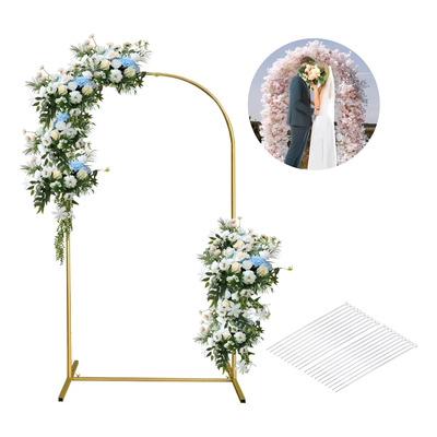 Arco de Hierro Soporte Globos Flores Metal 2.2x1.2m Dorado para Bodas | Envío gratis