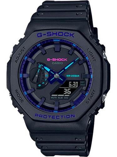 Relógio Casio G-shock Ga-2100vb-1adr Virtual Blue